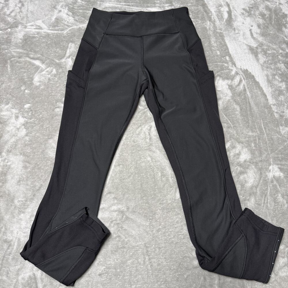 Lululemon High Rise Black Full Length Leggings Women’s Size 4 Yoga Athletic Gym